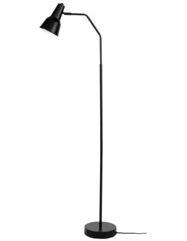 Vloerlamp ijzer Valencia b.49xh.144cm/kap dia.12,5xh.20cm, zwart