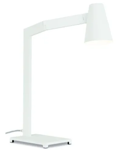 Tafellamp ijzer Biarritz h.60xb.43cm/kap dia.12xh.16cm, wit